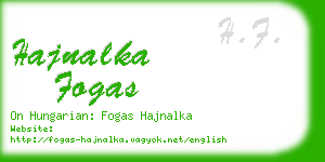 hajnalka fogas business card